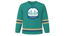 Load image into Gallery viewer, Incheon Original Hockey Jersey in Tidal Flat Teal, front view – custom name and number