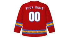 Load image into Gallery viewer, Incwala Original Hockey Jersey in Crimson, back view with your name and number