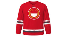 Load image into Gallery viewer, Indonesian Independence Day Original Hockey Jersey in Red, front view – custom name and number