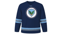 Load image into Gallery viewer, International Men's Day Original Hockey Jersey in Navy, front view – custom name and number