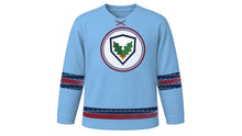 Load image into Gallery viewer, International Men's Day Original Hockey Jersey in Sky Blue, front view – custom name and number