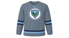 Load image into Gallery viewer, International Men's Day Original Hockey Jersey in Steel Gray, front view – custom name and number