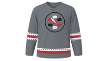 Load image into Gallery viewer, International Mother Language Day Original Hockey Jersey in Gray, front view – custom name and number