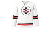 Load image into Gallery viewer, International Mother Language Day Original Hockey Jersey in White, front view – custom name and number