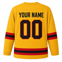Load image into Gallery viewer, Inti Raymi Original Hockey Jersey in Gold, back view with your name and number