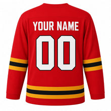 Load image into Gallery viewer, Inti Raymi Original Hockey Jersey in Red, back view with your name and number
