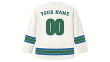 Load image into Gallery viewer, Islamabad Original Hockey Jersey in Capital Marble White, back view with your name and number