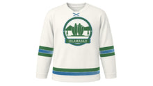 Load image into Gallery viewer, Islamabad Original Hockey Jersey in Capital Marble White, front view – custom name and number