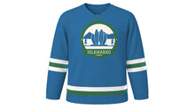 Load image into Gallery viewer, Islamabad Original Hockey Jersey in Rawal Lake Blue, front view – custom name and number