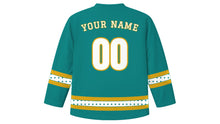 Load image into Gallery viewer, Islamic New Year Original Hockey Jersey in Teal, back view with your name and number