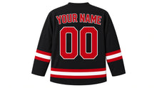 Load image into Gallery viewer, Istanbul Original Hockey Jersey in Black, back view with your name and number
