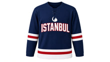 Load image into Gallery viewer, Istanbul Original Hockey Jersey in Navy, front view – custom name and number