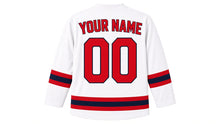 Load image into Gallery viewer, Istanbul Original Hockey Jersey in White, back view with your name and number