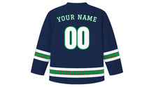 Load image into Gallery viewer, Italian Liberation Day Original Hockey Jersey in Navy, back view with your name and number