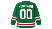 Load image into Gallery viewer, Italy Original Hockey Jersey in Green, back view with your name and number