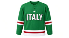 Load image into Gallery viewer, Italy Original Hockey Jersey in Green, front view – custom name and number