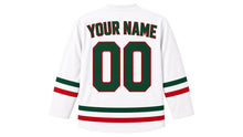 Load image into Gallery viewer, Italy Original Hockey Jersey in White, back view with your name and number