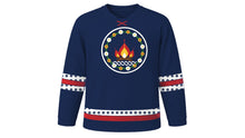 Load image into Gallery viewer, Ivan Kupala Original Hockey Jersey in Midnight Blue, front view – custom name and number
