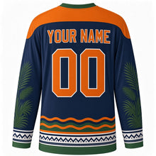 Load image into Gallery viewer, Ivory Coast Independence Day Original Hockey Jersey in Night Navy, back view with custom YOUR NAME and 00
