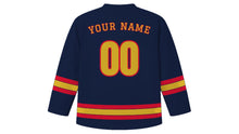 Load image into Gallery viewer, Jakarta Original Hockey Jersey in Navy, back view with your name and number