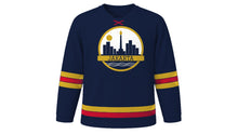 Load image into Gallery viewer, Jakarta Original Hockey Jersey in Navy, front view – custom name and number