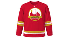 Load image into Gallery viewer, Jakarta Original Hockey Jersey in Red, front view – custom name and number