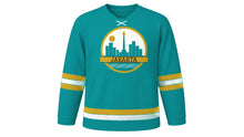 Load image into Gallery viewer, Jakarta Original Hockey Jersey in Teal, front view – custom name and number