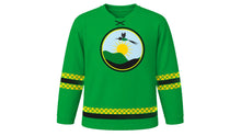 Load image into Gallery viewer, Jamaica Independence Day Original Hockey Jersey in Green, front view – custom name and number