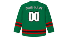 Load image into Gallery viewer, Jamhuri Day Original Hockey Jersey in Green, back view with your name and number