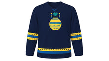 Load image into Gallery viewer, Janmashtami Original Hockey Jersey in Navy, front view – custom name and number