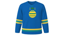 Load image into Gallery viewer, Janmashtami Original Hockey Jersey in Peacock Blue, front view – custom name and number