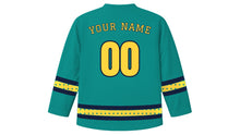 Load image into Gallery viewer, Janmashtami Original Hockey Jersey in Teal, back view with your name and number