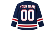 Load image into Gallery viewer, Japan Original Hockey Jersey in Navy, back view with your name and number