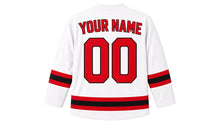 Load image into Gallery viewer, Japan Original Hockey Jersey in White, back view with your name and number