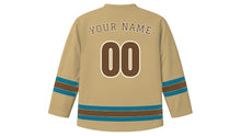 Load image into Gallery viewer, Jeddah Original Hockey Jersey in Desert Sand, back view with your name and number
