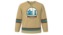 Load image into Gallery viewer, Jeddah Original Hockey Jersey in Desert Sand, front view – custom name and number