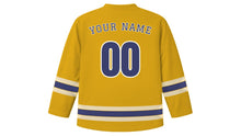 Load image into Gallery viewer, Jerusalem Original Hockey Jersey in Golden Stone, back view with your name and number