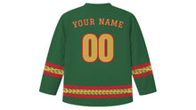 Load image into Gallery viewer, Jidai Matsuri Original Hockey Jersey in Pine Green, back view with your name and number