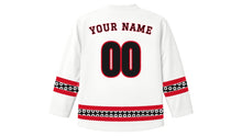 Load image into Gallery viewer, Jordan Independence Day Original Hockey Jersey in White, back view with your name and number