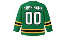 Load image into Gallery viewer, Juneteenth Original Hockey Jersey in Green, back view with your name and number
