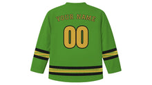 Load image into Gallery viewer, Kaamatan Original Hockey Jersey in Paddy Green, back view with your name and number