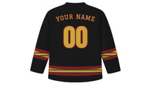 Load image into Gallery viewer, Kaamatan Original Hockey Jersey in Velvet Black, back view with your name and number