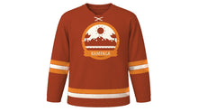 Load image into Gallery viewer, Kampala Original Hockey Jersey in Red Earth, front view – custom name and number