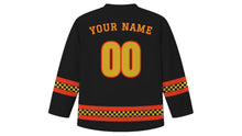 Load image into Gallery viewer, Kanda Matsuri Original Hockey Jersey in Black, back view with your name and number