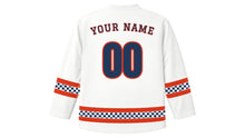 Load image into Gallery viewer, Kanda Matsuri Original Hockey Jersey in White, back view with your name and number