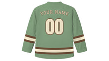 Load image into Gallery viewer, Kansas City Original Hockey Jersey in Deco Sage, back view with your name and number