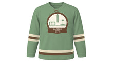 Load image into Gallery viewer, Kansas City Original Hockey Jersey in Deco Sage, front view – custom name and number