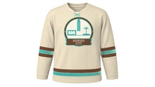 Load image into Gallery viewer, Kansas City Original Hockey Jersey in Union Limestone, front view – custom name and number