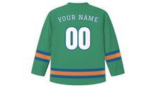 Load image into Gallery viewer, Kaohsiung Original Hockey Jersey in Lotus Pond Green, back view with your name and number