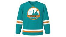 Load image into Gallery viewer, Karachi Original Hockey Jersey in Sea Teal, front view – custom name and number